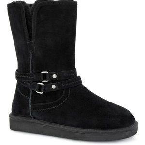UGG Palisade Boot, mid-calf women's size 5, in black water resistant.